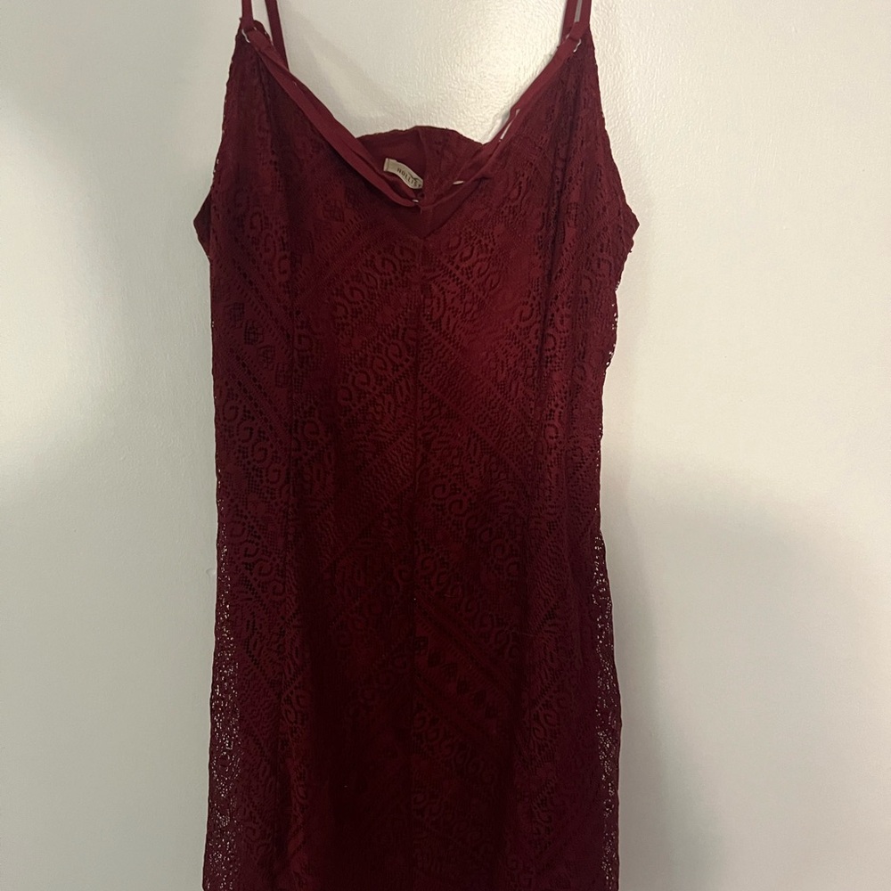 Hollister Burgundy Lace Mini Dress